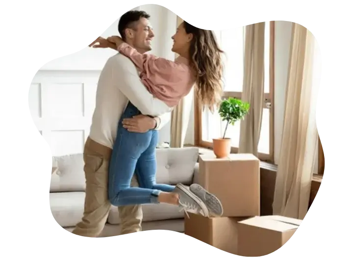 pareja primera mudanza