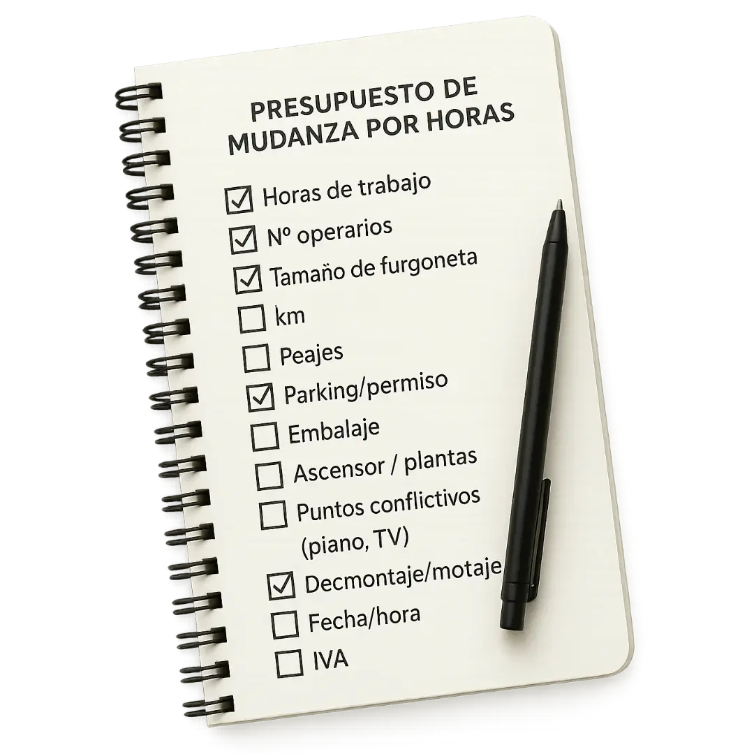 portes en Barcelona por horas presupuesto